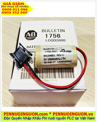 Pin Allen Bradley AB 1756-L61S Lithium 3V; Pin nuôi nguồn PLC AB 1756-L61S lithium 3v chính hãng, Xuất xứ NHẬT 